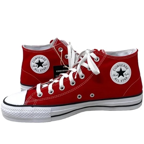 Converse CONS Chuck Taylor Pro Mid Shoes Men's Size Canvas Red Sneakers A02934C - Picture 8 of 10